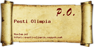 Pesti Olimpia névjegykártya